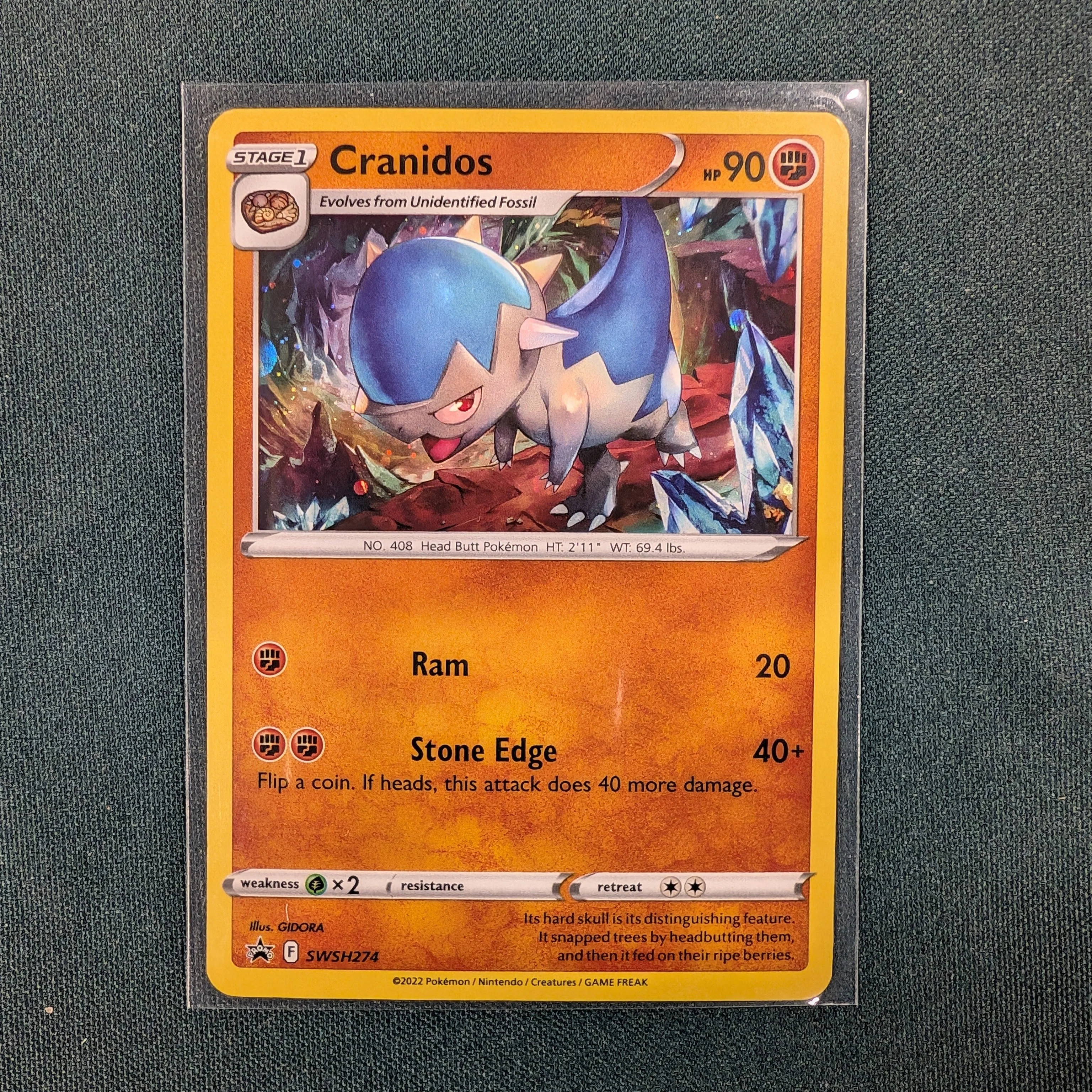 Silver Tempest: Promo Card - Cranidos - Image 3